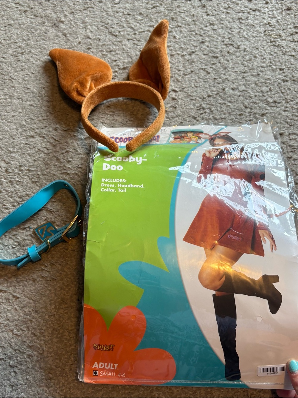 Scooby-Doo Costume Dress with Brown Headband - Adult Small Dog Halloween
